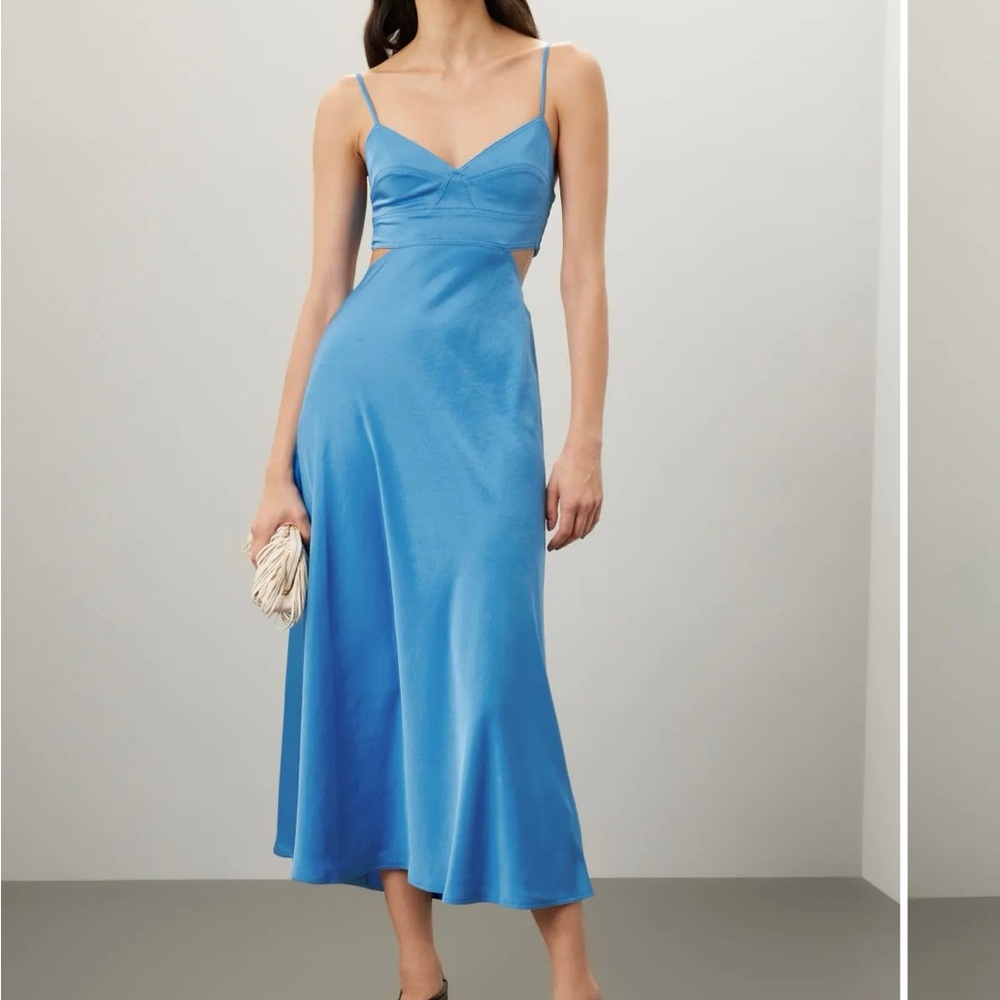 ALC Blue Spaghetti Strap Cutout Dress